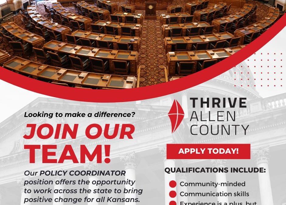 Thrive Is Hiring For A Policy Coordinator!