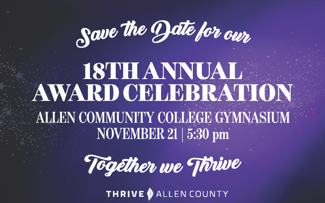 Seeking Sponsors! Thrive Allen County’s 18th Annual Award Celebration