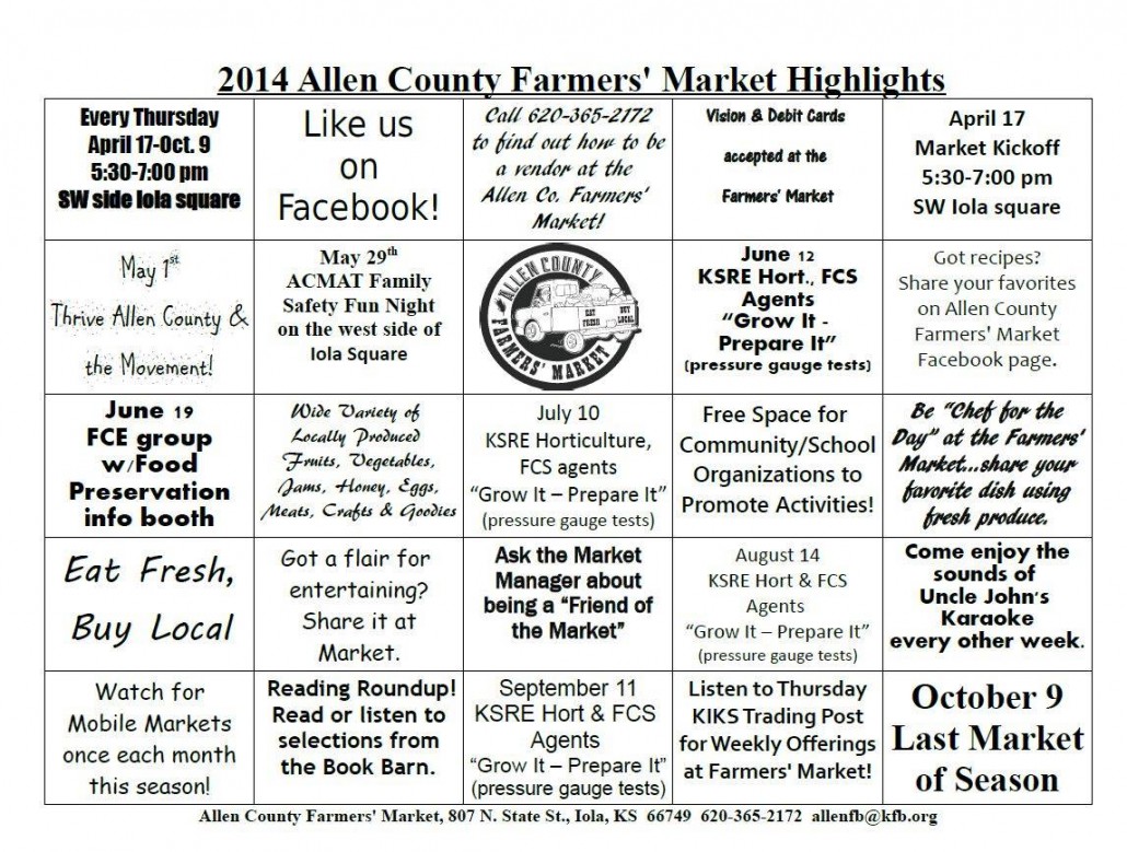 Allen County Farmers' Market 2014 Highlights